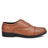 Tan Leather Oxford Shoes for men's